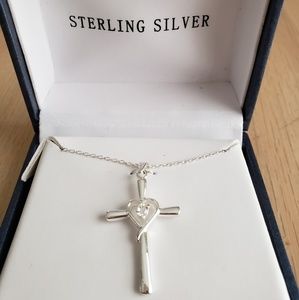 NWT Sterling Silver Cross Necklace
